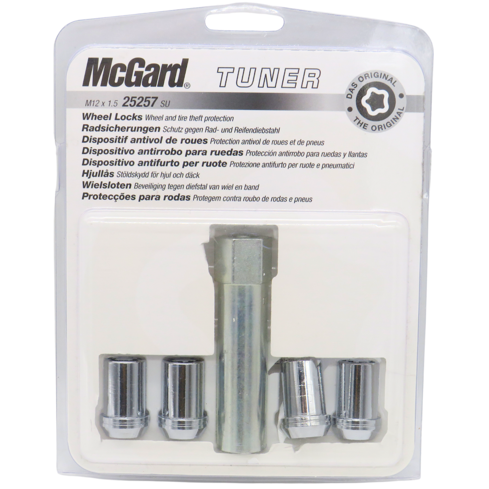 Mcgard Locking Wheel Nuts Theft Protection 21mm Hex Nickel & Chrome 25257SU -H