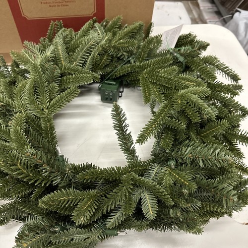Balsam Hill 2-PACK 26 inch Fraser Fir Wreaths Clear Candlelight $239 - Picture 13 of 22