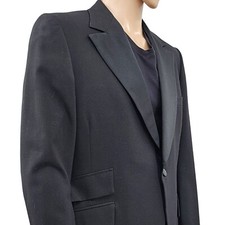 Vintage Lord West Single Button Black Tuxedo Set, Men's 40R