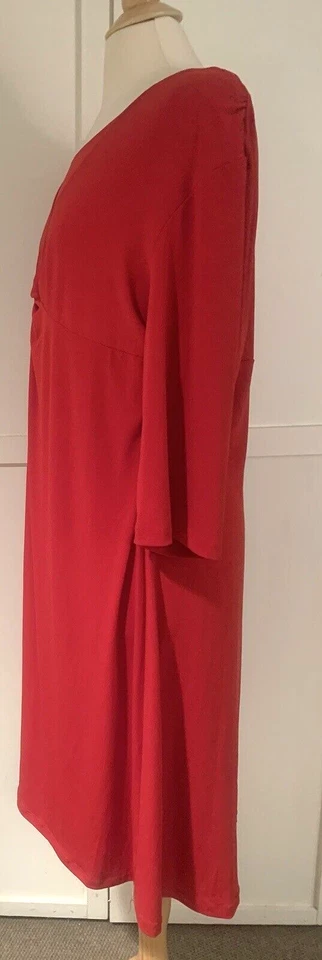 NEW! George Red Dress Women's 20 Plus Size 2X Boat Neck - Image 4 of 4