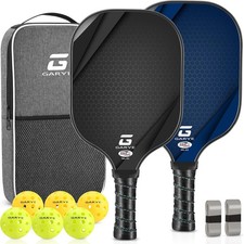 Pickleball Paddles Set, Carbon Fiber Pickle Ball Paddle, USAPA Approved Lightwei