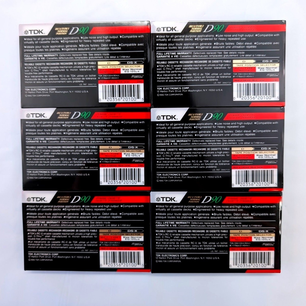 TDK D90 Cassette Tapes 6 Pack Type I Normal Position New Sealed | eBay