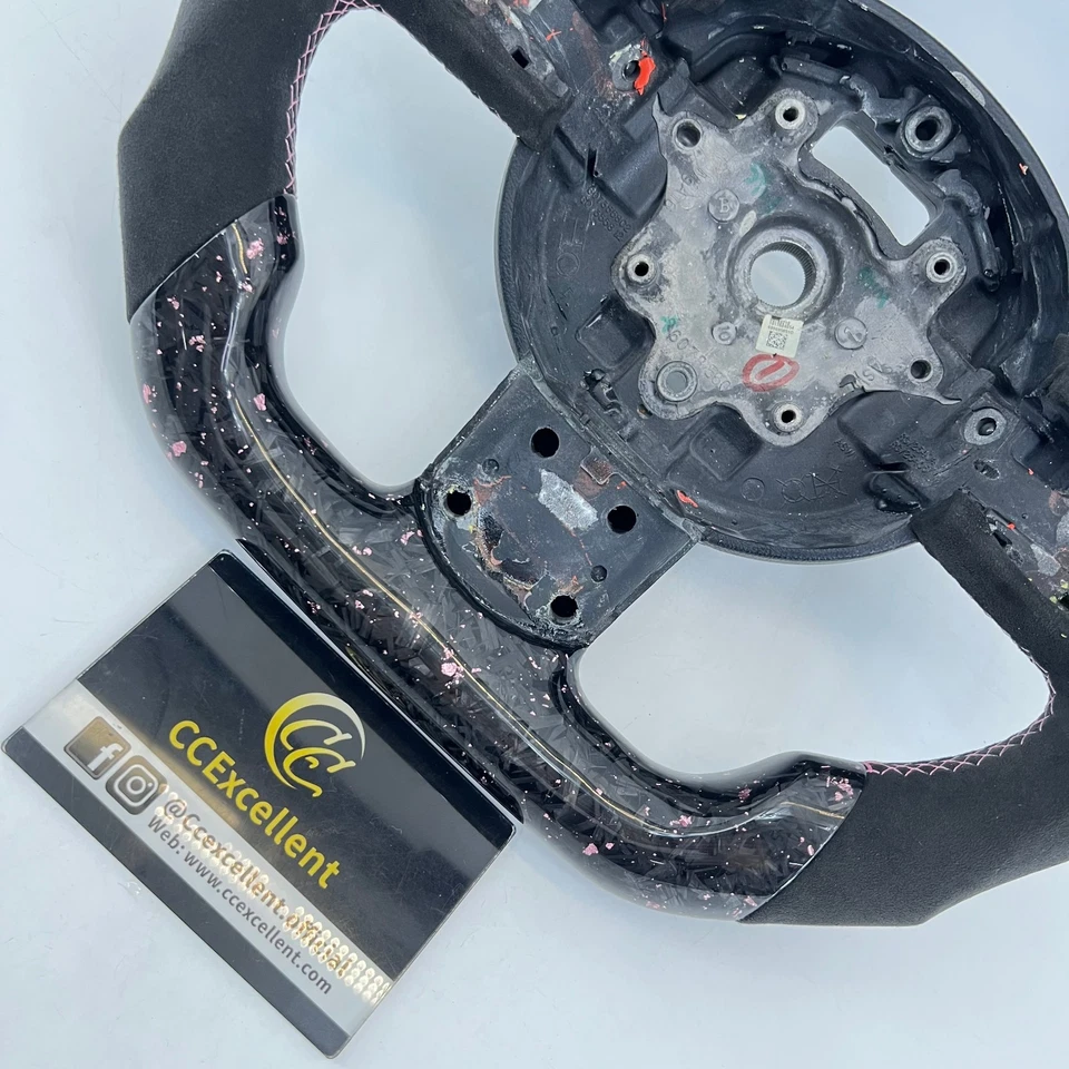 Volante de fibra de carbono real para 2007-2013 Mini Cooper R55 R56 R58 R59 S Mk2 - Imagem 4 de 4