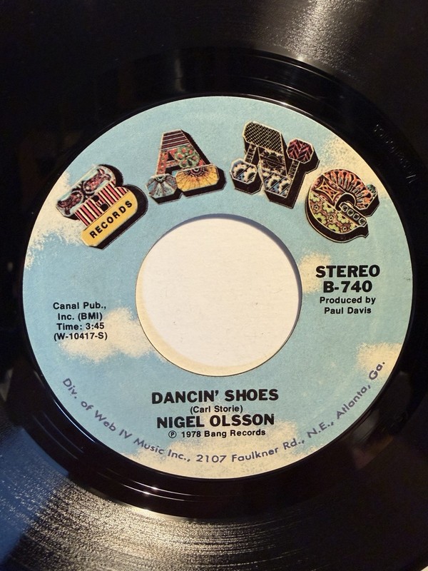 Nigel Olsson “Dancin’ Shoes” Bang 7” 45 VG++