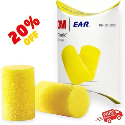 3M EAR Classic Schaumstoff Ohrstöpsel, Schlafmittel, SNR 31dB werkseitig versiegelt 100 % hygienisch