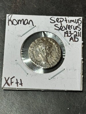 Roman Empire Septimius Severus AR Denarius 193-211 AD XF+ Ancient Coin (Raw18486