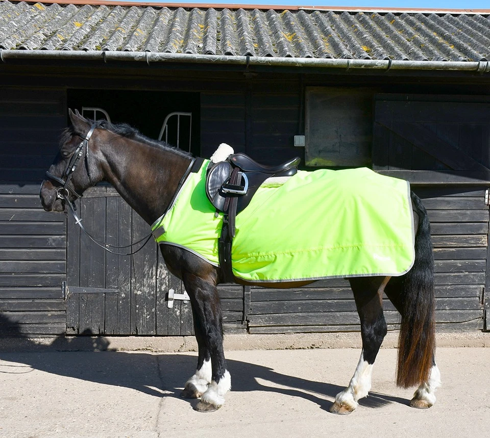 Rhinegold Fixed Chest Waterproof Ride-On Horse Rug, Navy or Yellow, 5'0"-7'0" - Image 2 of 4