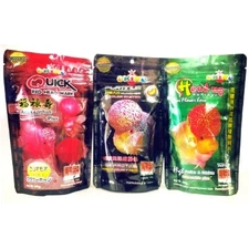 OKIKO Platinum Head Huncher 100g Flowerhorn Fast Growth Red Color Booster 3 PACK