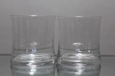 Two (2) DANSK SIMPLICITY Double Old Fashion Crystal Glasses Early 70’s 3 1/2"