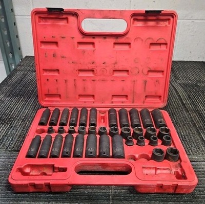 Sunex Tools Master 3/8'' Drive 37pc Impact SAE/Metric Socket Set