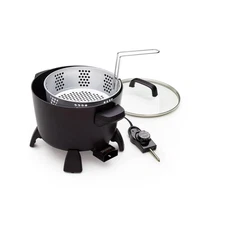 Presto 8-Quart Big Kettle, Steamer and Deep Fryer Multi-Cooker, Black