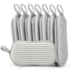 Euqvunn Set da 8 Spugne Cucina Doppio Lato Spugna Piatti Anti Richiami Spugnette