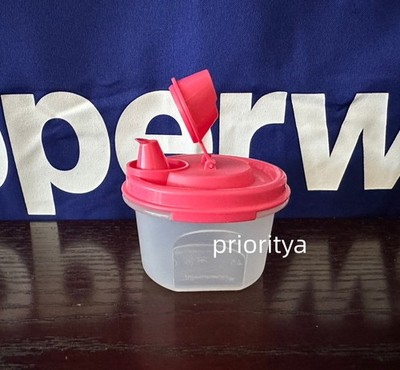 Tupperware Modular Mates Round #1 Oil Bottle 200ml Dripless Pour Seal Pink New