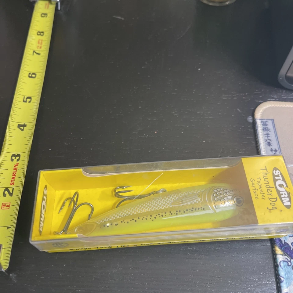 Señuelos de tormenta Thunderdog señuelo de pesca TDG11 515 Phantom Chartreuse Topwater 5" nuevo en caja Foto 3 de 4
