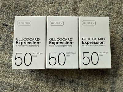 Arkray Glucocard Expression Diabetic Blood Test Strips 50ct (3 boxes)