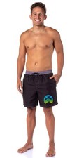 Men's Tropical Swimming Trunks Pool Waterpark Board Shorts Mesh Netting Elastic