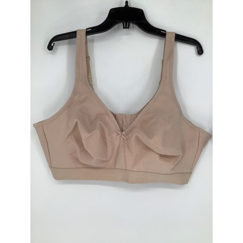Fruit of the Loom Size 46D 2 Pack Beyond Soft Wireless Cotton Bra Comfort M38-2 - Picture 3 of 6