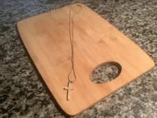 Beautiful vintage cross! White mother-of-Pearl, with gold MONET chain