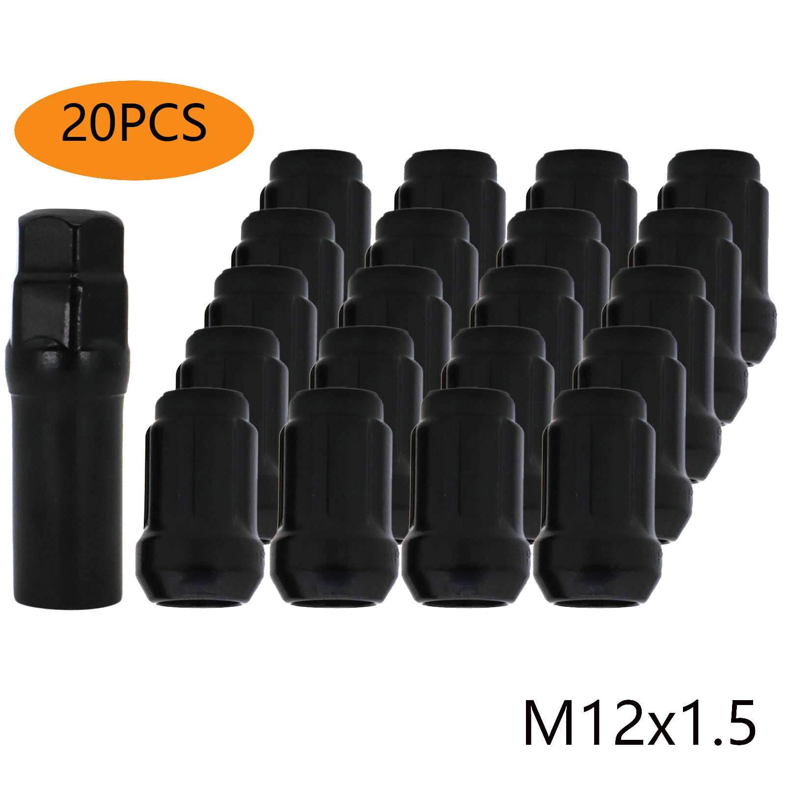 Black 20x Spline Tuner Wheel Lug Nut Bolt M12x1.5 For Toyota Avalon Camry Matrix