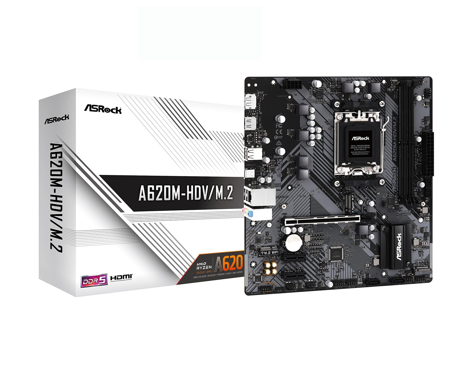 ASROCK A620M-HDV/M.2 AMD A620 Emplacement AM5 micro ATX