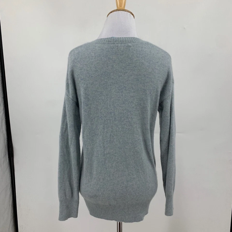 Jersey de cachemir autógrafo para mujer XS extra pequeño azul cuello en V Marks and Spencer Foto 4 de 4