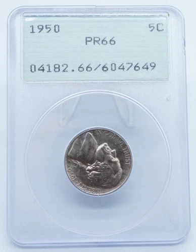 1950 Proof Jefferson 5c Nickel NGC PR 66 OGH Old Green Holder - C906