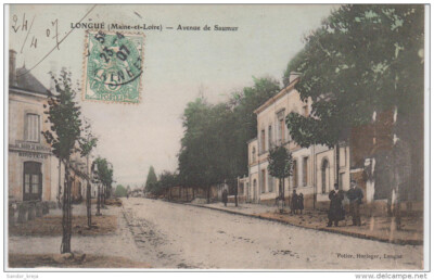 Old postcard - Longué - Avenue de Saumur
