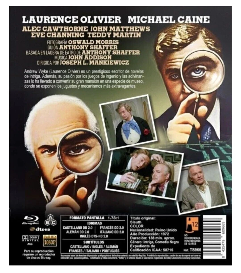 Сыщик (1972) Майкл Кейн Blu-Ray новый (испанский пакет имеет английский аудио) - Изображение 2 из 2