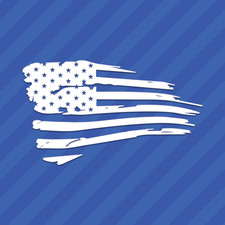 American Flag Distressed Tattered Vinyl Decal Sticker