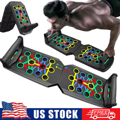 Portable Push-Up Board Fitness Set for Chest Abdomen Arms/Back Training