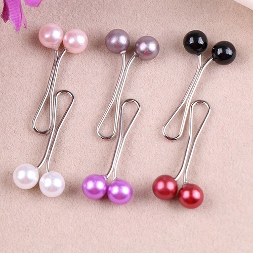 12pcs Drop Pearls Pin Muslim Women Shawl Scarf Scarves Hijab Clips Brooch Pins - Picture 12 of 25