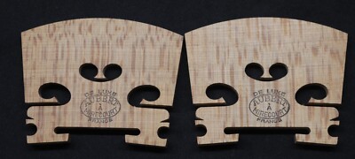 New Arrival! 2 pcs  AUBERT,'' DE LUXE'' 42mm Violin bridge LOW HEART 4/4 #1