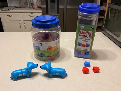 Rhyming Pups Learning Resources + Unifix CVC Letter Cubes Lot