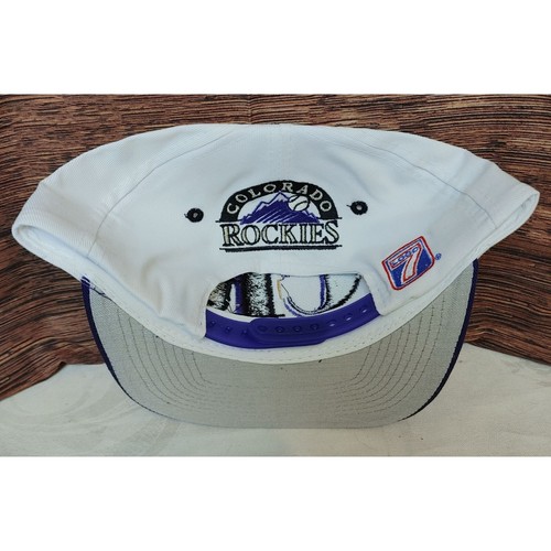 Vintage Colorado Rockies CR Major League Baseball MLB Snapback Hat Logo 7 Cap - Picture 4 of 5
