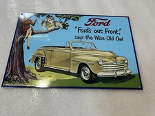 Ford motor car Gasoline MOTOR Gas Vintage Style Steel  sign