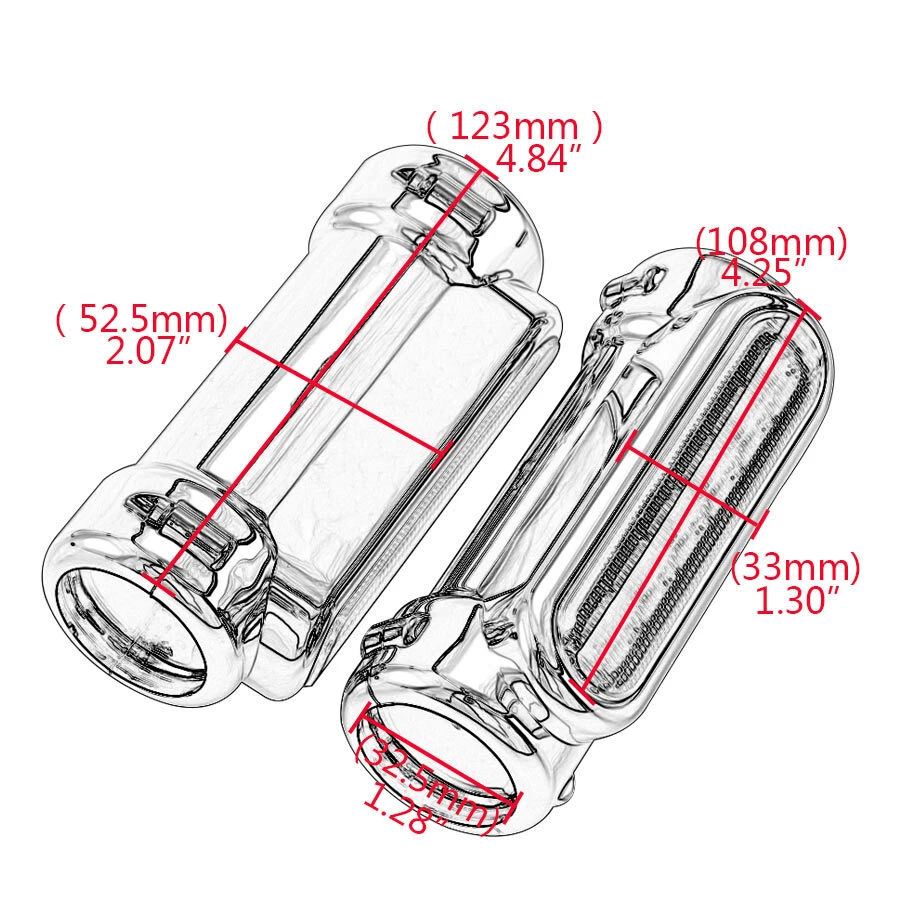 1.25" Motorcycle Turn Signal Highway Crash Bar Lights Black for Harley Victory — 第 2/4 张图片