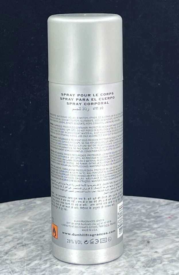 Spray corporal Dunhill London DESIRE SILVER 6,6 OZ NUEVO Foto 2 de 4