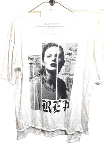 Taylor Swift weißes Reputation Stadium Tour Konzert T-Shirt Größe Small Oversized - Bild 2 von 5