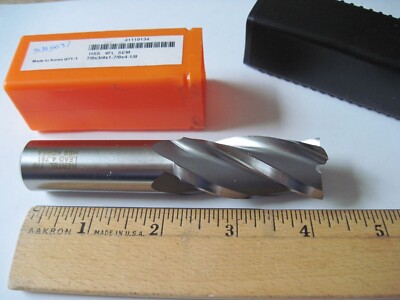 Hertel 41118134 HSS Square End Mill 7/8'' x 3/4'' x 1-7/8'' x 4-1/8'', 4FL