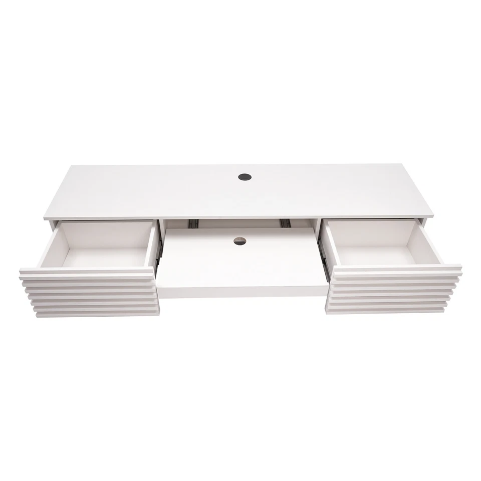 Wall Mounted Desk With Pull Out Drawer Computer Desk Space Saver Wall Organizer - Image 3 of 4