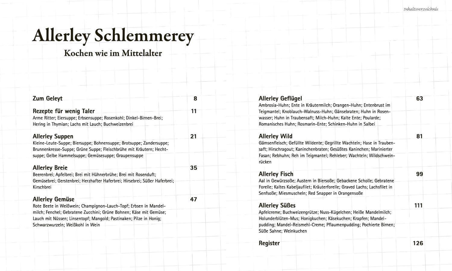 Thumbnail - Allerley Schlemmerey | Buch | Deutsch (2011) | Kochen Wie Mittelalter