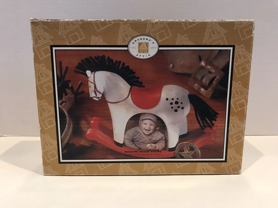 Grandma’s Attic Rocking Horse Pictute Frame - Holds A 2.5” X 3”Photo - Image 2 of 4