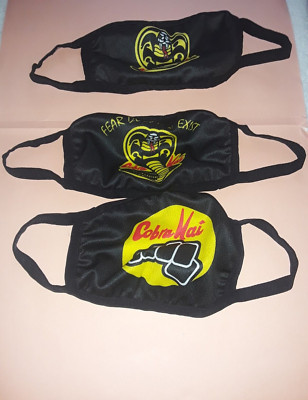 3 New Cobra Kai Fear Does Not exist Reusable Cloth Face Mask