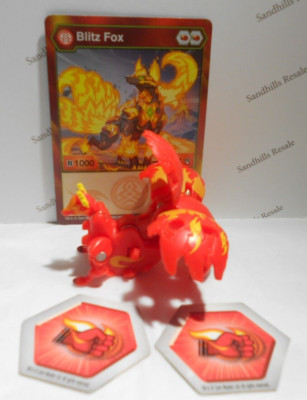 Bakugan Blitz Fox Red Pyrus Evolutions B1000 - matching card - cores