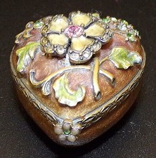 JAY STRONGWATER PEQUEÑO CORAZÓN BARATIJA / ANILLO / CAJA DE HADAS DE DIENTES