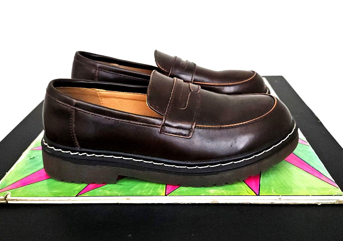 MZDL Meizudongli Womens Size 6 US Brown Leather Platform Shoes