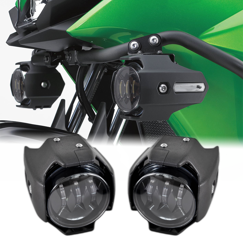 2017-2023 Kawasaki Versys-X 300 Pair LED Auxiliary Fog Light Plug
