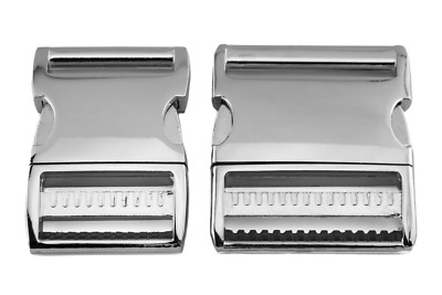 Klickverschluss Steckschnalle Aluminium silber glänzend 38 50 mm Gurt ALU-MAX