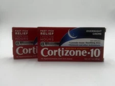 2 pk Cortizone 10 Maximum Strength Anti Itch Cream Overnight Creme 1 Oz ea