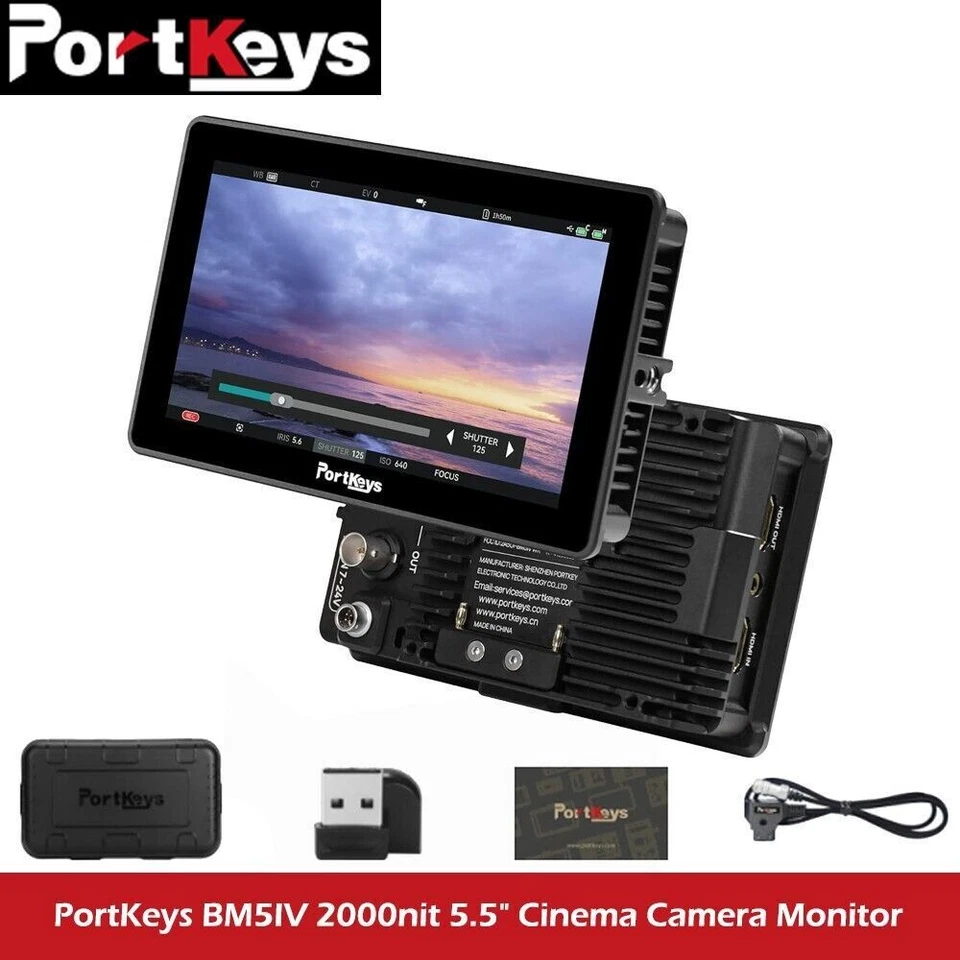 Portkeys BM5 IV 5.5" 2000nit Camera Control Monitor for RED Komodo BMPCC 4K 6K - Image 3 of 4